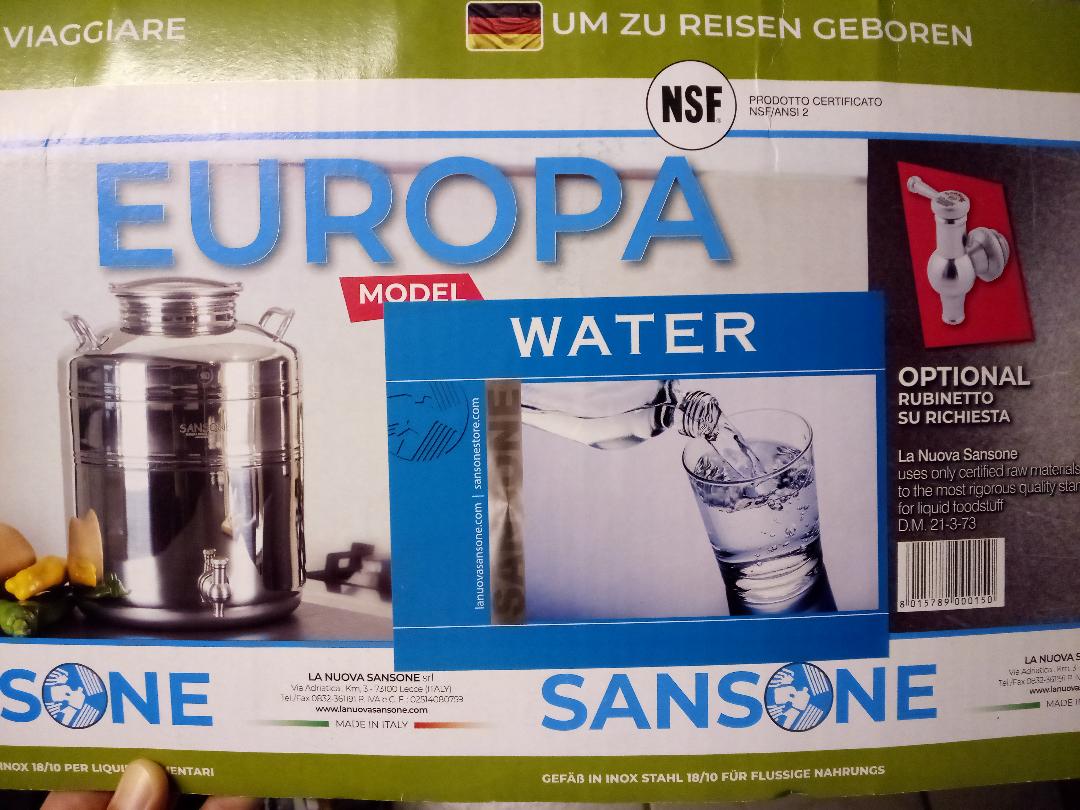 Edelstahlbehälter für alle Flüssigkeiten-Trinkwasserversorgung NSF-316 Geschweißt H20 - Sansone